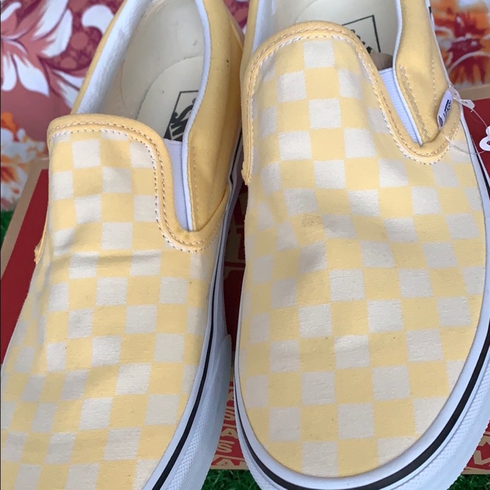 VANS CLASSIC SLIP ON CHECKERBOARD Gldnhztrwht MEN’ - Picture 9 of 16